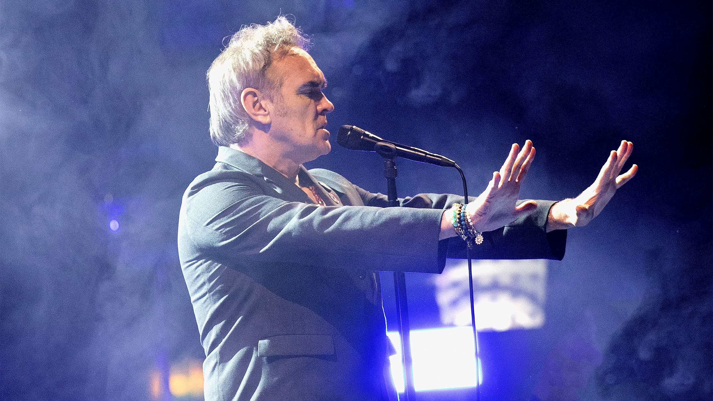 LONDON, ENGLAND - MARCH 14: Morrissey performs at The SSE Arena, Wembley on March 14, 2020 in London, England. (Photo by Jo Hale/Redferns)