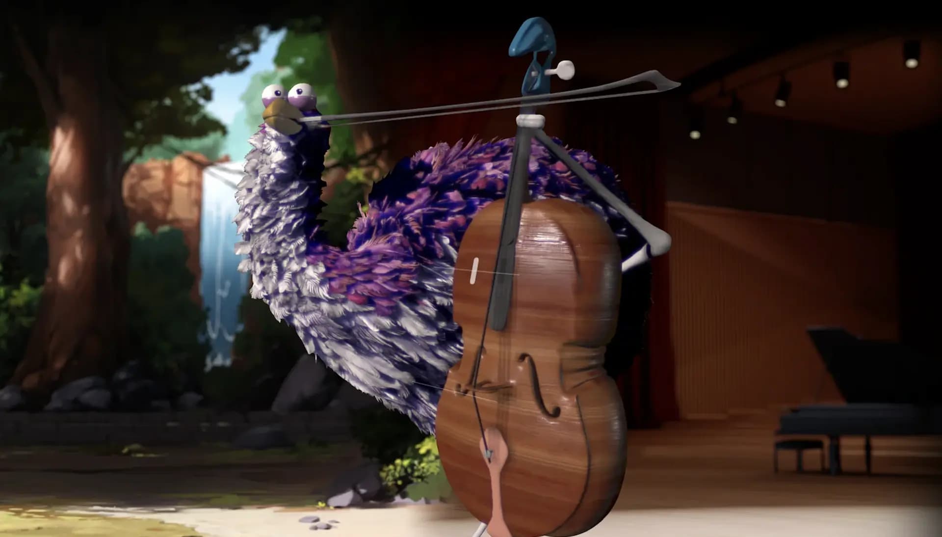 Viola the Bird a tocar su instrumento inspirado en el violonchelo y emprender un divertido viaje musical