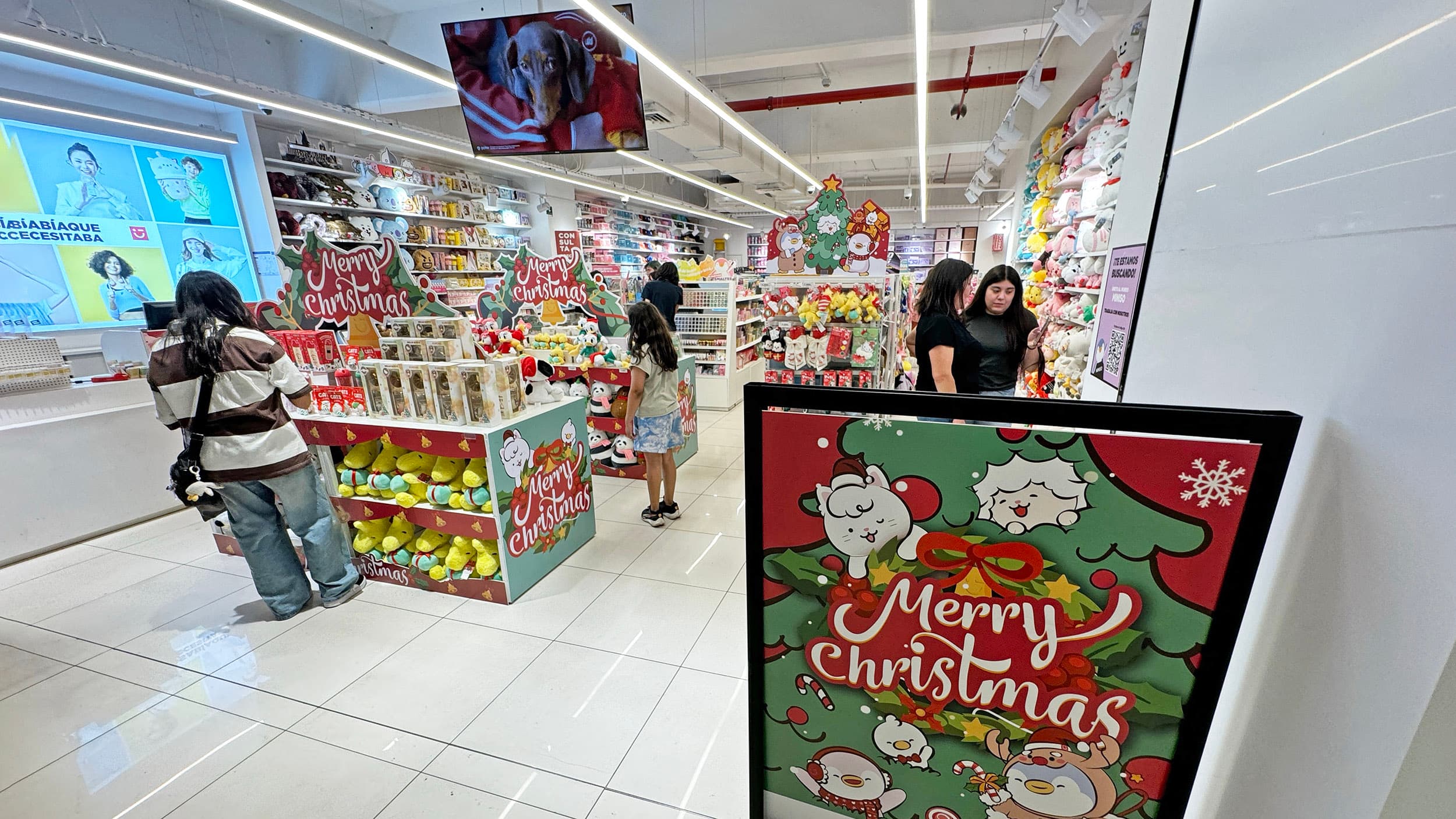 Gente comprando, navidad, Chile