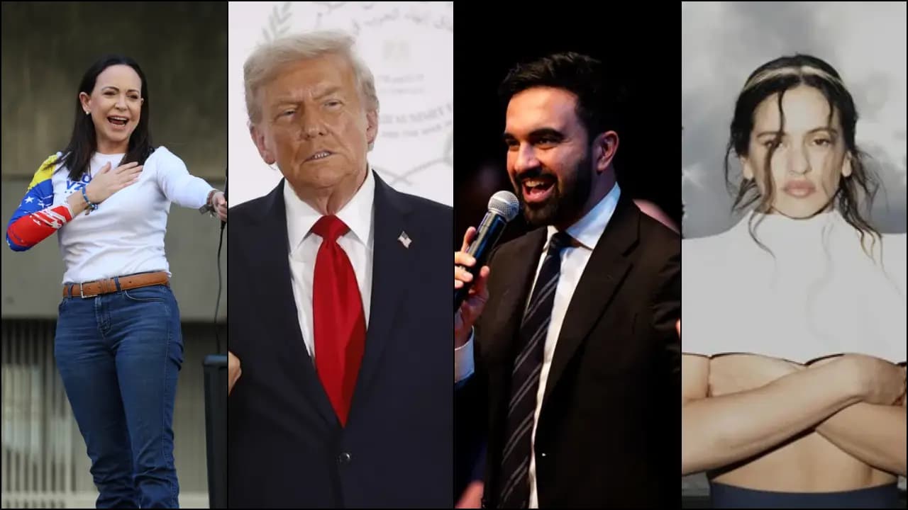 Corina Machado, Mamdani, Trump y Rosalía, son algunos de los 12 protagonistas de 2025