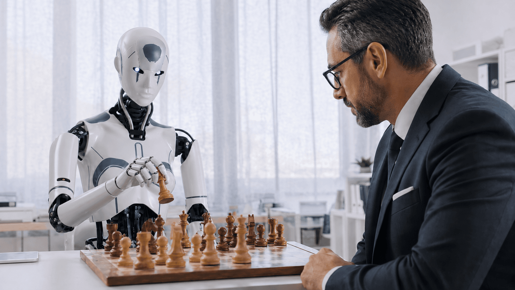 Decisión estratégica, IA, estrategia_humano_robot ajedrez