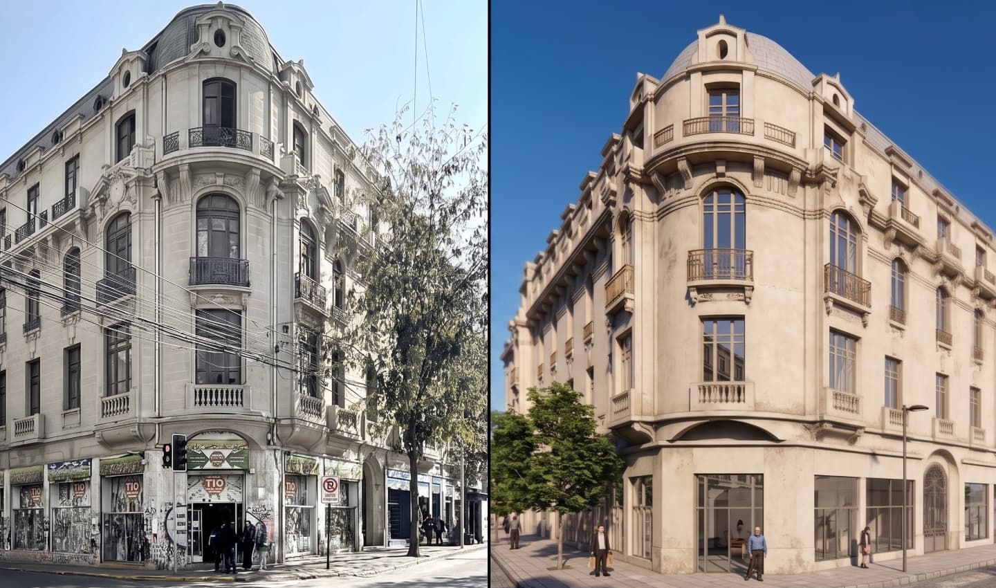 La apuesta por recuperar el centro de Santiago con 'glamour': conservar valor patrimonial y darle modernidad es lo que están haciendo estos empresarios