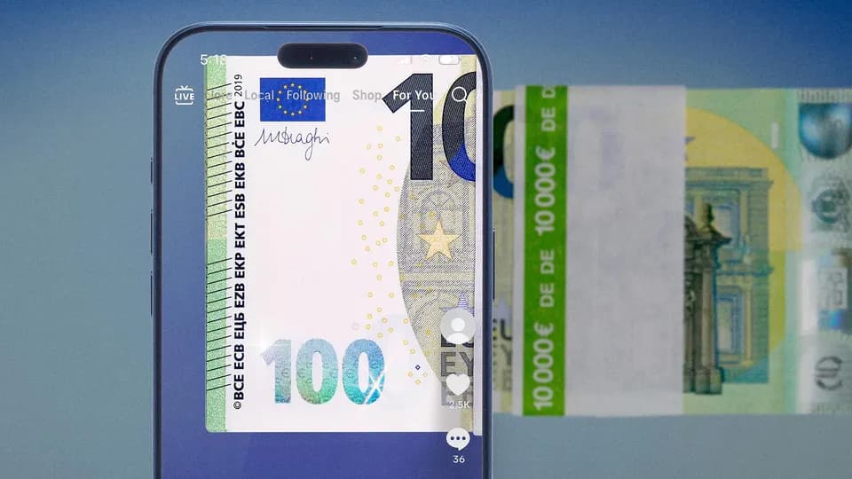 Los falsificadores anuncian dinero falso en TikTok