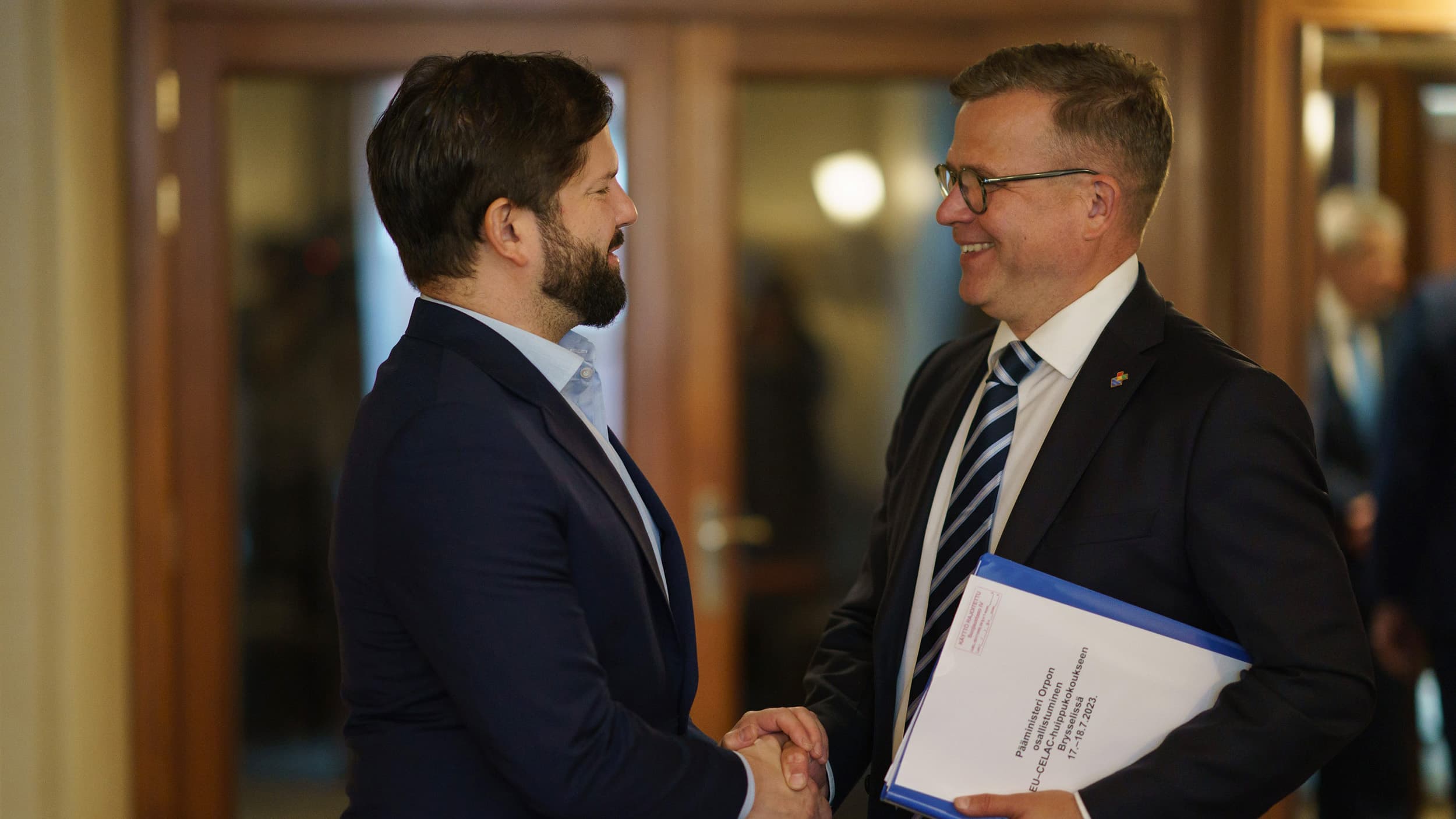Pdte Gabriel Boric - Bilateral con el Jefe de Gobierno de Finlandia. Sr. Petteri Orpo